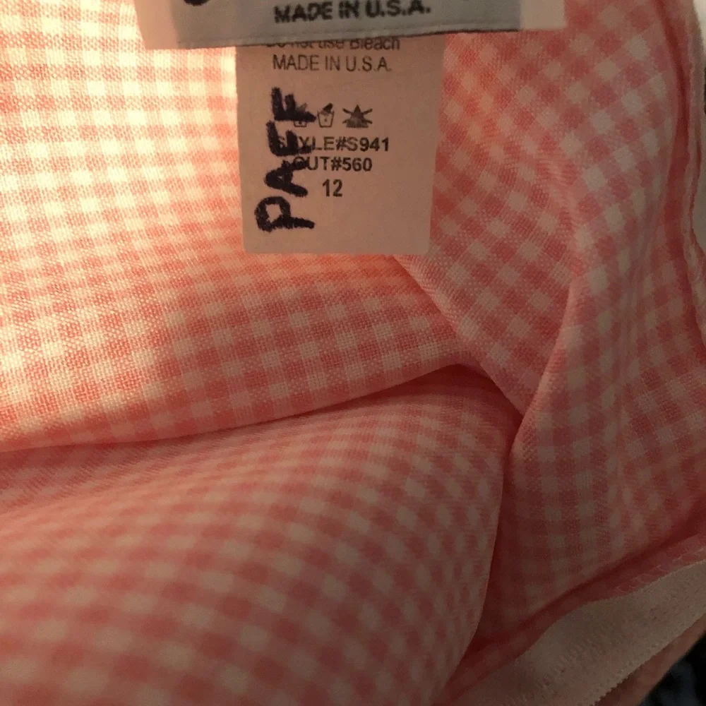 Shanil Dress Pink and White Checkered Size 5 Vintage Like New EUC
